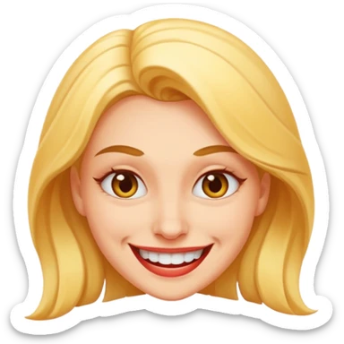 facial Upselling scam women fake sympathetic smile, predatory grin, saccharine smile, smirk sticker