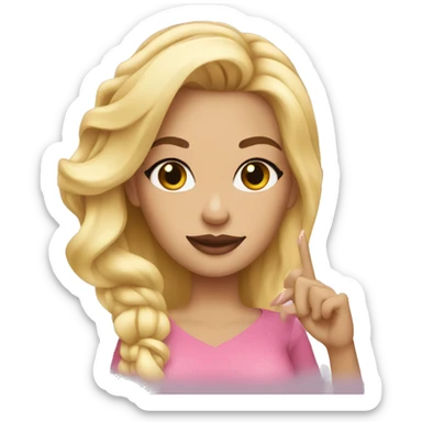 Blonde Nailartist in love  sticker