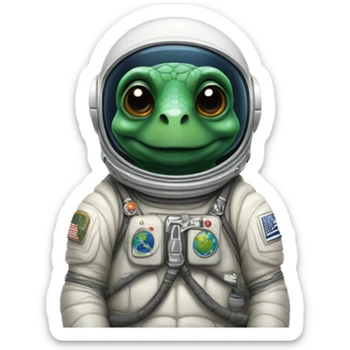 A turtle with an astronaut suit  sticker