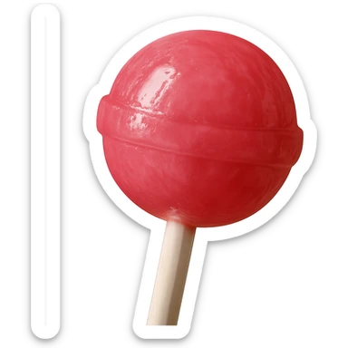 Remove the background, keep only the pink lollipop with transparent background, realistic style. sticker