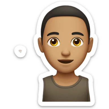 "morrocan Boy with medium length hair" sticker