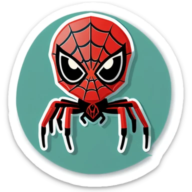 Spiderr kissed hule sticker