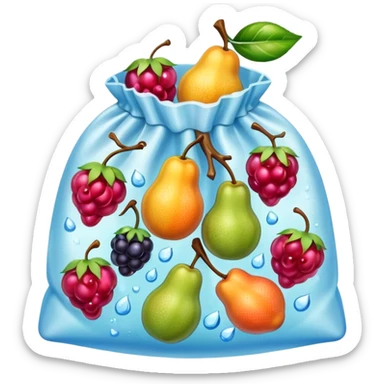frozen market fruit bag sticker