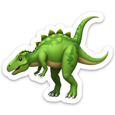 A dinosaur doing a cartwheel  sticker