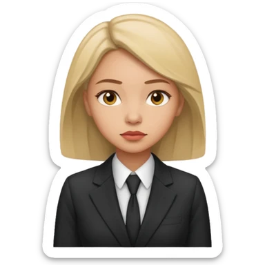 the woman in suits thinks about a lot of people sticker