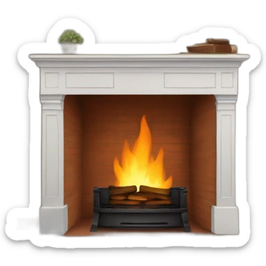 fireplace only the mantle sticker