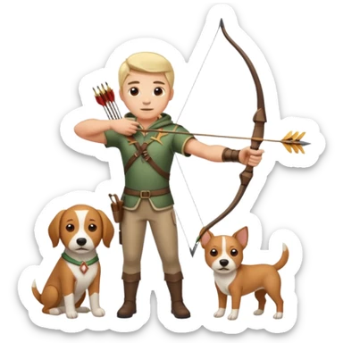 un archer avec un pets  sticker