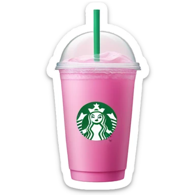Pink starbucks refresher sticker