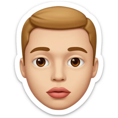 Male with big lips more big  sticker