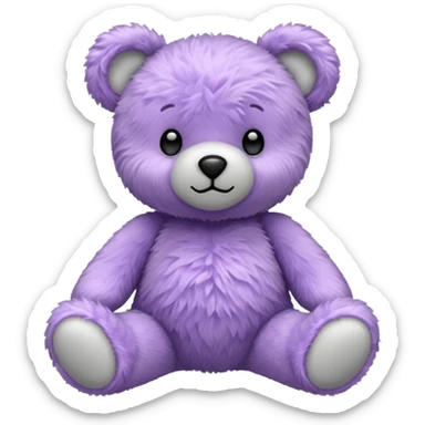 Lavender Teddy bear sticker
