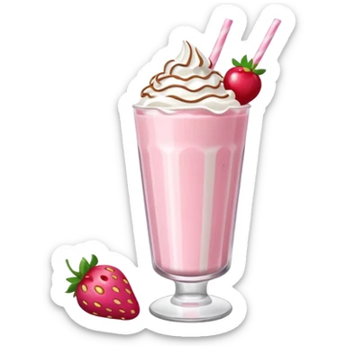 Strawberry milkshake sticker