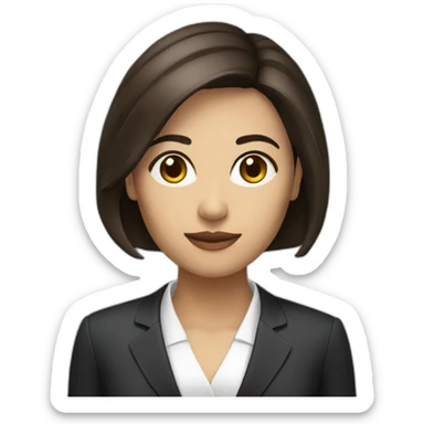 woman brunette short hair Venezuelan lawyer sticker