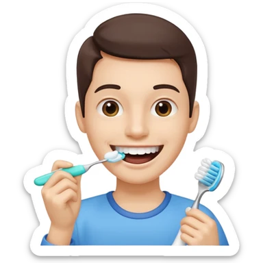Brushing your teeth sticker