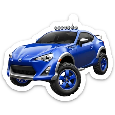 Ultramarine 2013 Off road with silver metallic rims monster scion fr-s  sticker