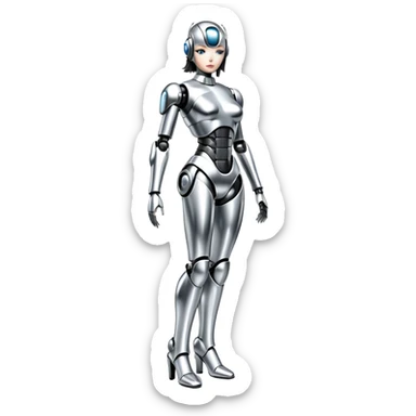 Sorayama sexy robot chrome glossy full sfw sticker