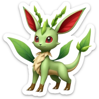 Leafeon-Flygon-Tropius full body sticker
