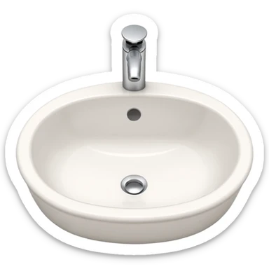 bathroom sink simple emoji style sticker