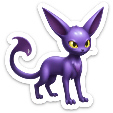 Shiny Dark Noibat-Delcatty-Espeon-fusion-hybrid full body sticker