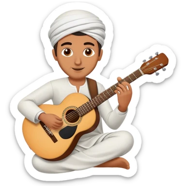 Arabic man playing a guitar  sticker