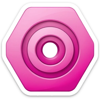 pink spiral hexagon  sticker