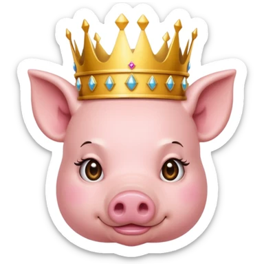 pig princess sticker
