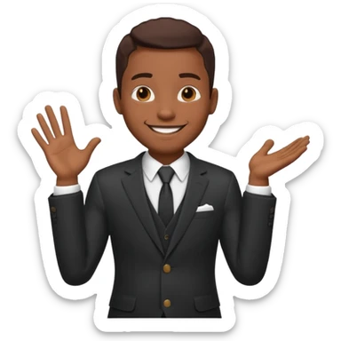 cool happy professional black male sticker