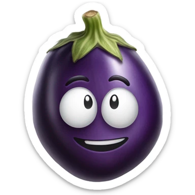 eggplant with veins  sticker