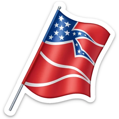 Confederate flag sticker