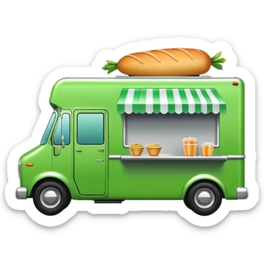 Green foodtruck  sticker