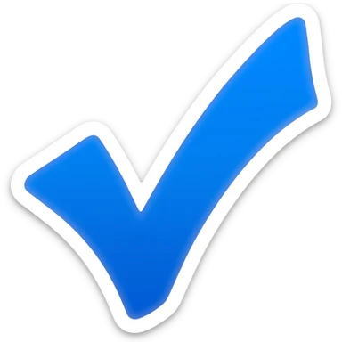 Verificado azul palomita sticker