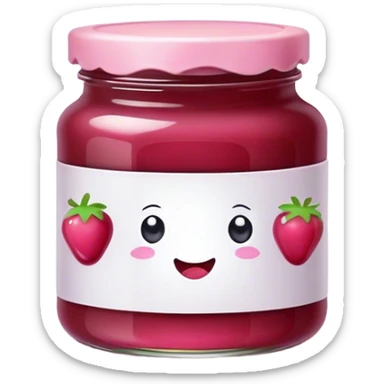 Baby pink jar of jam sticker