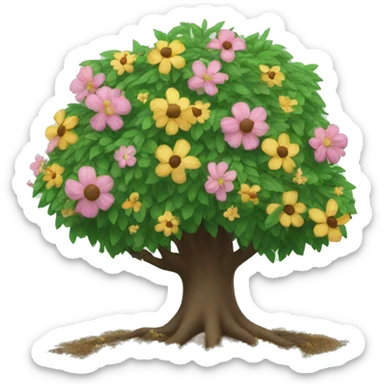 un árbol con flores  sticker