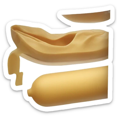 A side view of a kraft tupperware  sticker
