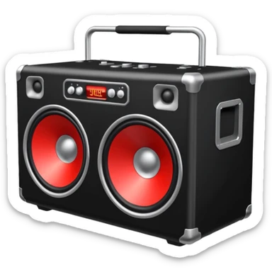 DJ loud speaker box stage 2d angle  sticker