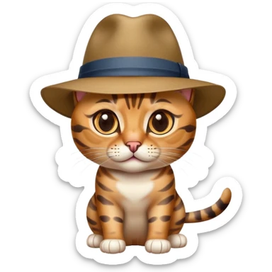 bengal cat gangster sticker