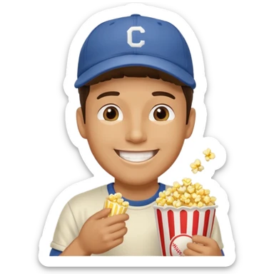 
a man enjoying a movie sticker