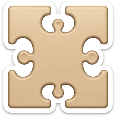 single-puzzle-piece-in-a-beige-color,-representing-a-flexible-or-undefined-category sticker