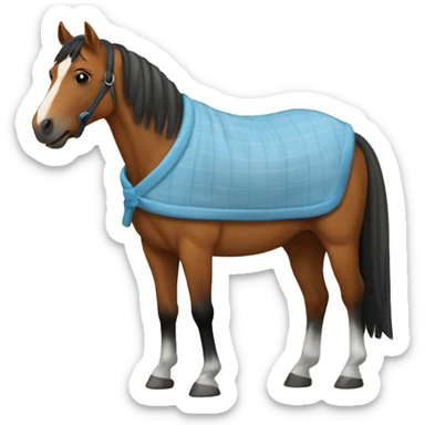 Horse with stable blanket sticker