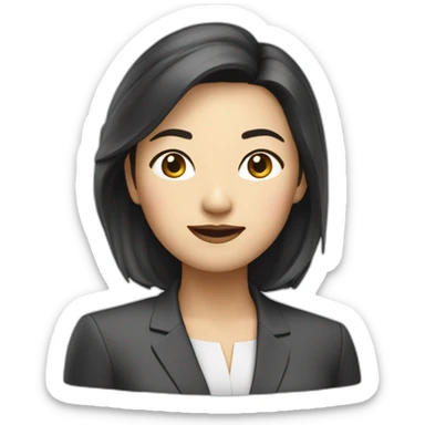 female asian CEO of an IT company sticker