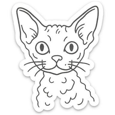 devon rex cat sticker