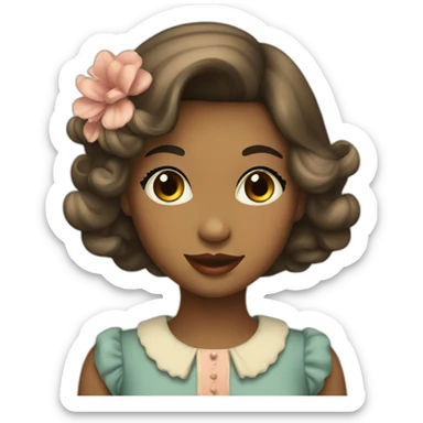 vintage lover girl sticker