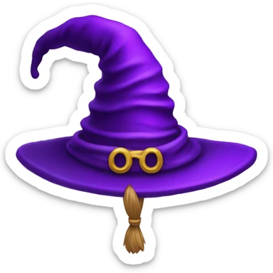 purple wizard hat sticker
