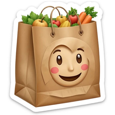 a bag of groceries, no picture on the bag sticker