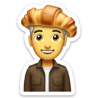 Almond croissant single  sticker