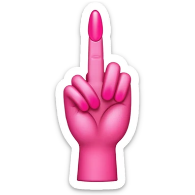 hot pink middle finger sticker