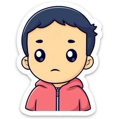 niño triste sticker