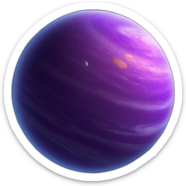 purple planet solar system sticker