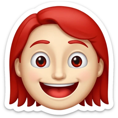 paresseux avec une crête rouge qui rigole avec lol écrit dessus sticker