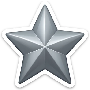 make me a gray emoji of a star sticker