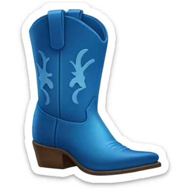 blue cowboy boot sticker